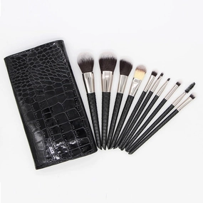 10 pieces of makeup brush set powder eye shadow brush soft hair beauty tools(D)