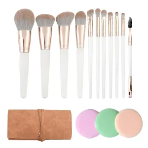 11pcs makeup brushes white make up brushes set white for makeup professional glitz and glam makeup brush set foundation blending brush eyeshadows make up brush set Gift for Women