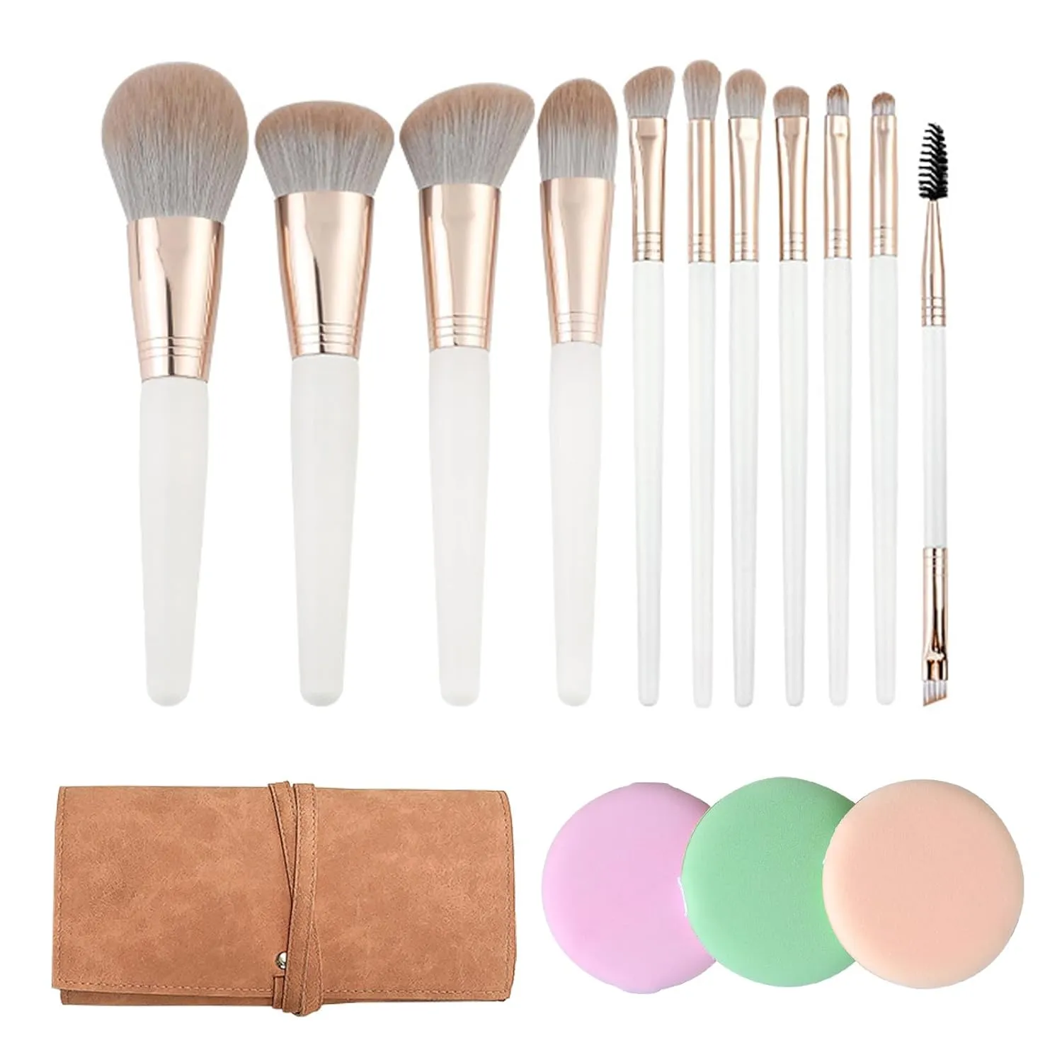 11pcs makeup brushes white make up brushes set white for makeup professional glitz and glam makeup brush set foundation blending brush eyeshadows make up brush set Gift for Women