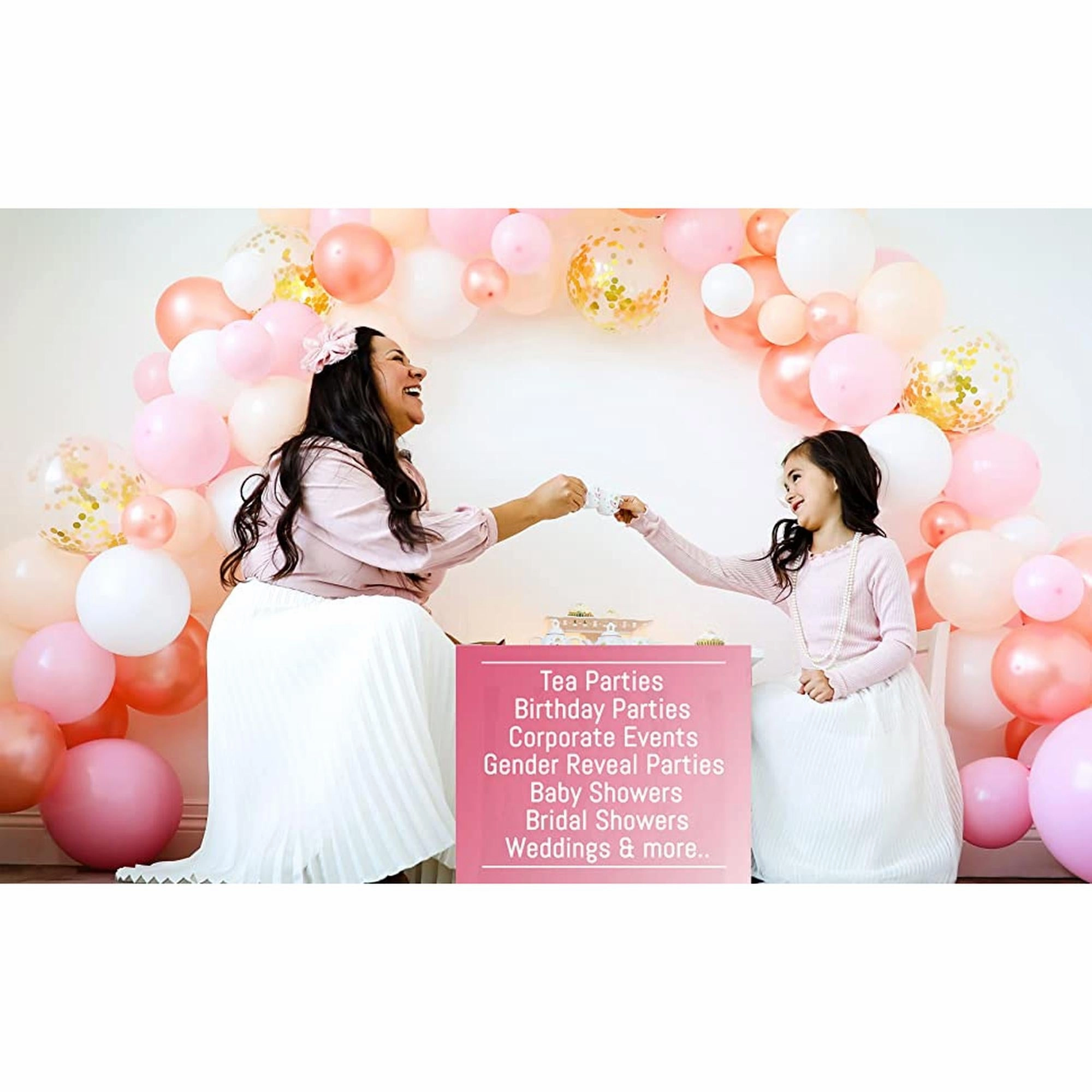 16-Foot DIY Peach and Pink and Rose Gold Balloon Arch and Garland Kit - Wedding, Birthday, Bridal Shower Balloon Arch Kit