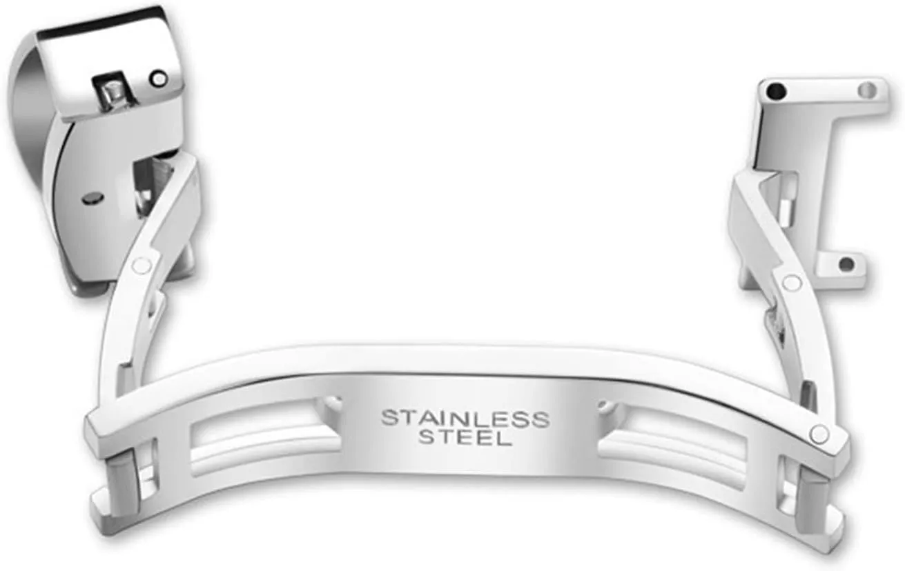 18mm Butterfly Deployment Buckle Automatic Double Click Stainless Steel Strap Button 20mm Stainless Steel Clasp Folding Clasp Clasp