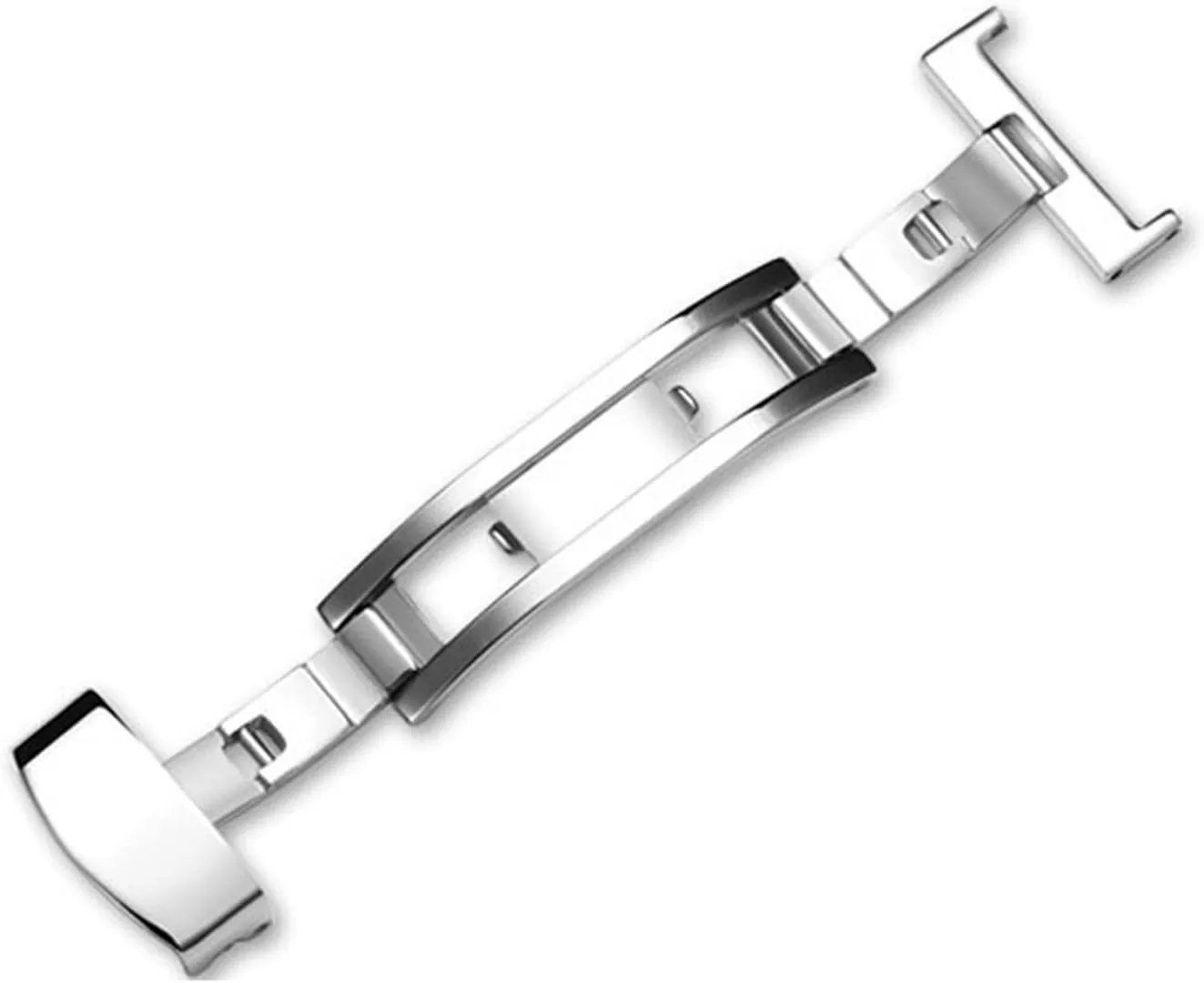 18mm Butterfly Deployment Buckle Automatic Double Click Stainless Steel Strap Button 20mm Stainless Steel Clasp Folding Clasp Clasp