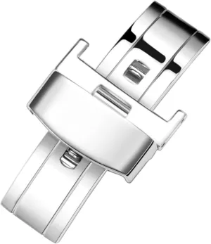 18mm Butterfly Deployment Buckle Automatic Double Click Stainless Steel Strap Button 20mm Stainless Steel Clasp Folding Clasp Clasp