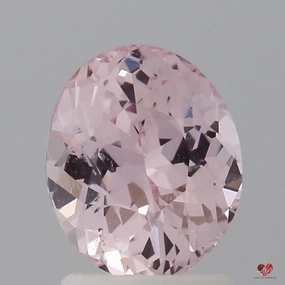 1.93cts Oval Medium Peach Blush Champagne Sapphire