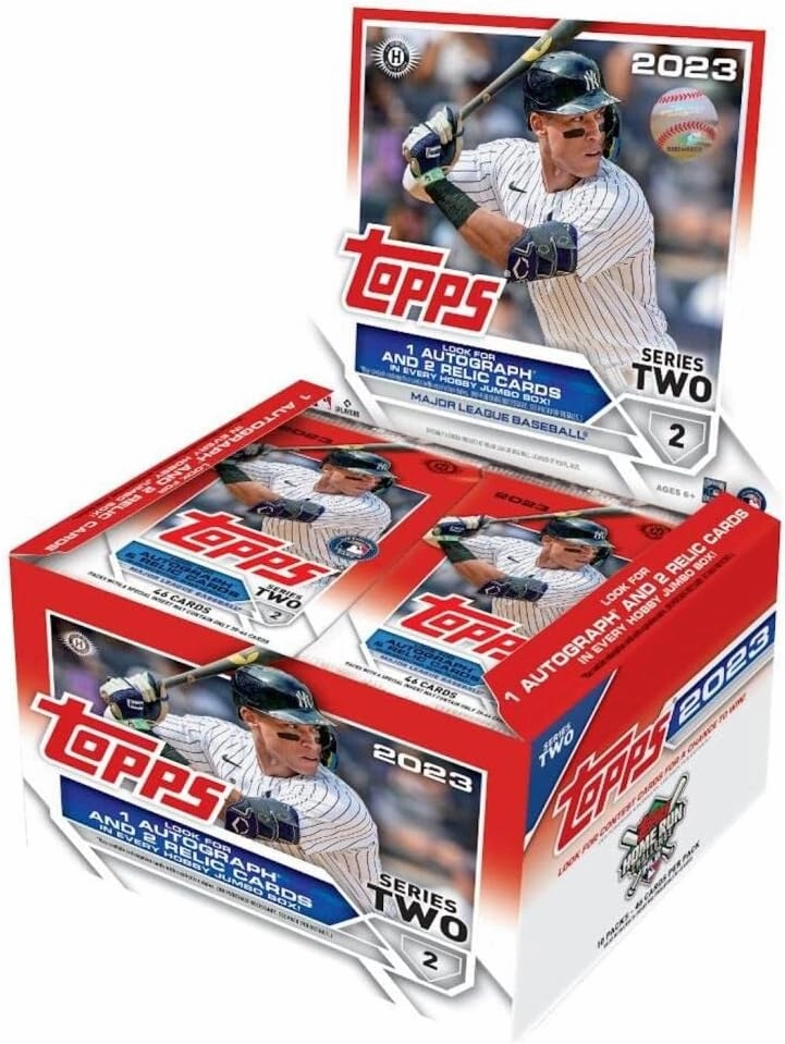 2023 Topps Series 2 Baseball Jumbo Box (10 Packs/46 Cards: 1 Auto, 2 Relics, 2 Silver Packs)