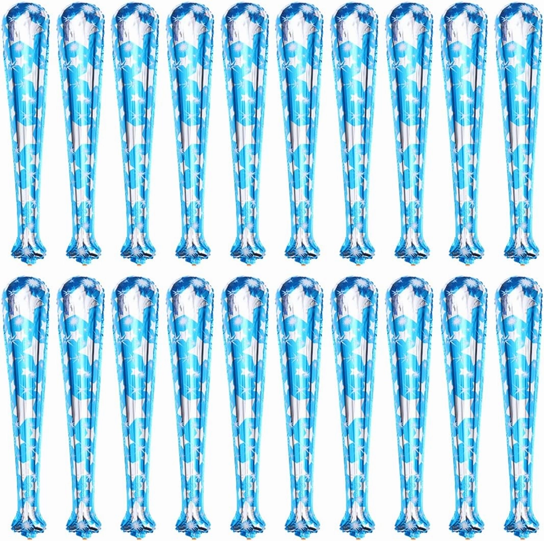 20 Pcs Thunder Sticks Bam Bam Cheer Sticks Inflatable Boom Sticks Noisemakers Stick Cheerleading Blow Up Noisemakers for Sporting Wedding Party Bar(Golden)