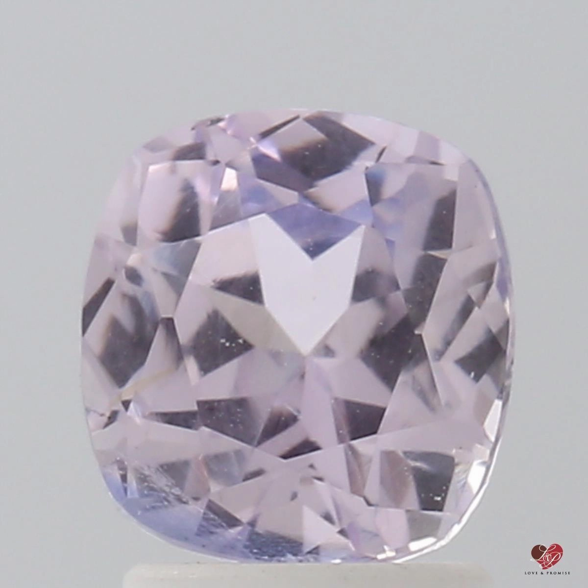 2.57cts Square Cushion Light Blush Peach Sapphire