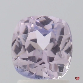 2.57cts Square Cushion Light Blush Peach Sapphire