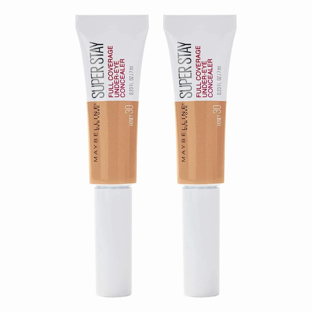 2 x Maybelline Superstay Full Coverage Under-Eye Concealer 6ml - 30 Honey