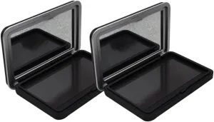 2pcs Cosmetic Pallet Eyeshadow Powder Cases with Mirror Portable Matte Makeup Containers for Travel Design for Custom Blending and Storage