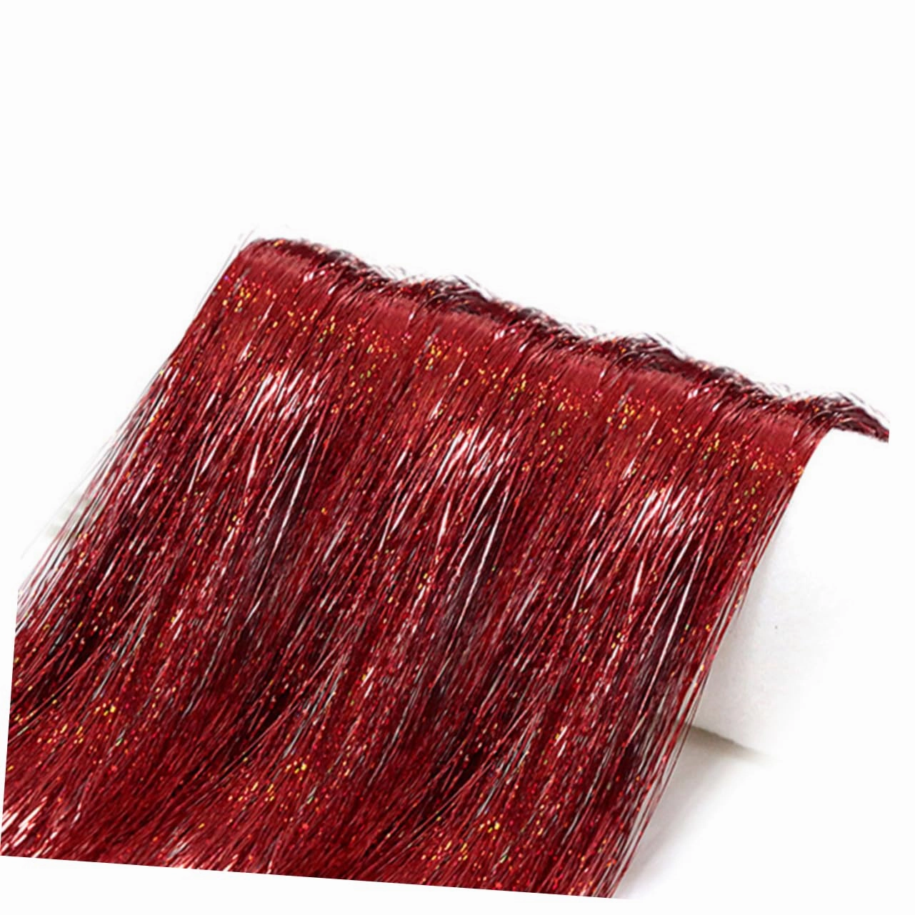 2sets Highlighter Pink Synthetic Hair Extensions Long Straight Wigs False Hair Pieces Fashionable Fake Extensions Heat Resistant Easy to Trim 10pcs*2