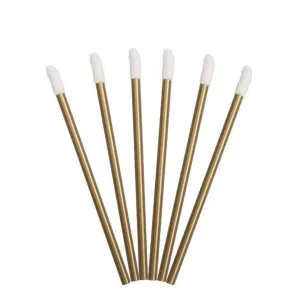 300PCS Disposable Lip Brushes Kits Lipstick Gloss Wands Applicator Perfect Makeup Tool (Gold)