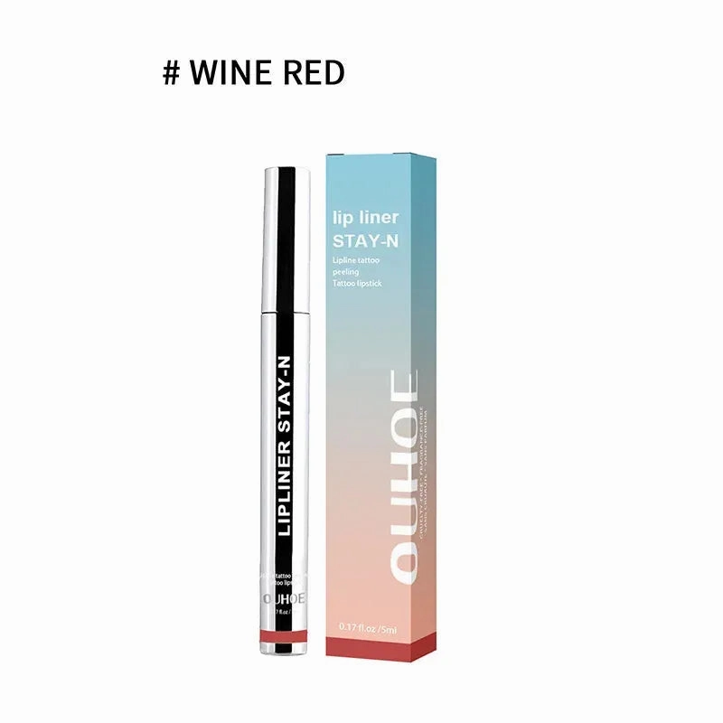 3 Colors Peel Off Lip Liner Tattoo Waterproof Long Lasting Matte Non-stick Cup Lip Tint Sexy Red Contour Lips Make Up Cosmetics
