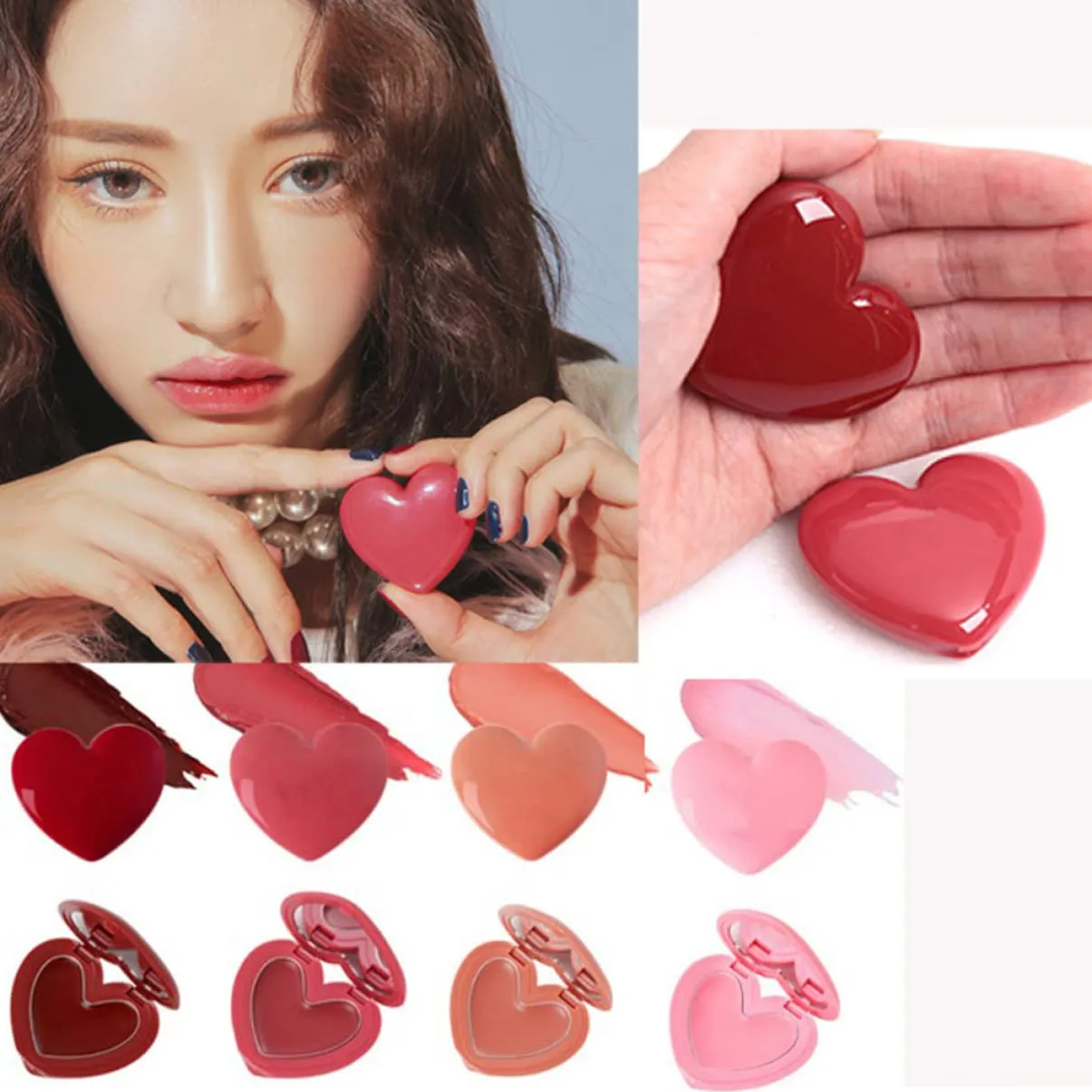 3sets Empty Bottles Heart Shape Travel Containers for Creams Refillable Beauty Storage 4pcs*3