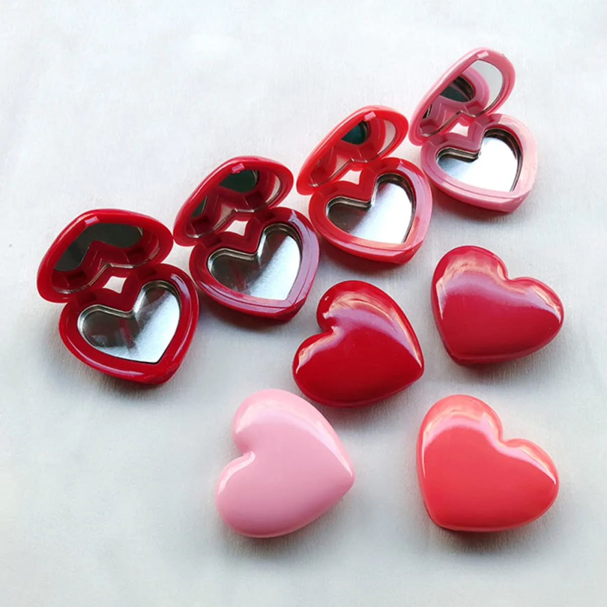 3sets Empty Bottles Heart Shape Travel Containers for Creams Refillable Beauty Storage 4pcs*3