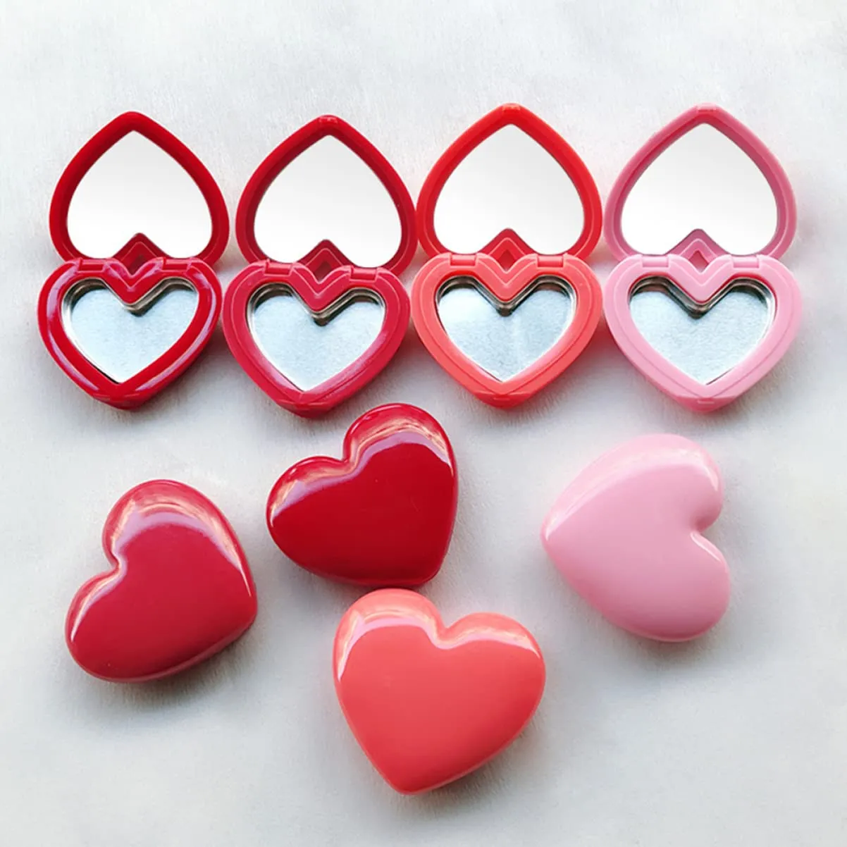3sets Empty Bottles Heart Shape Travel Containers for Creams Refillable Beauty Storage 4pcs*3