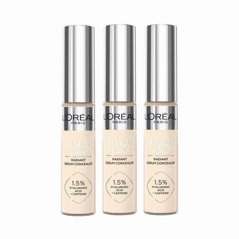 3x L'Oreal Paris True Match Radiant Serum Concealer 11ml 1N Light