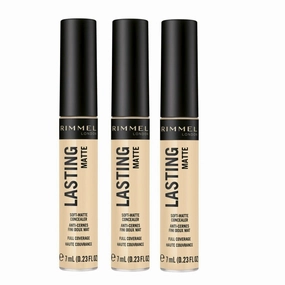 3x Rimmel London Lasting Matte Concealer 015 True Ivory