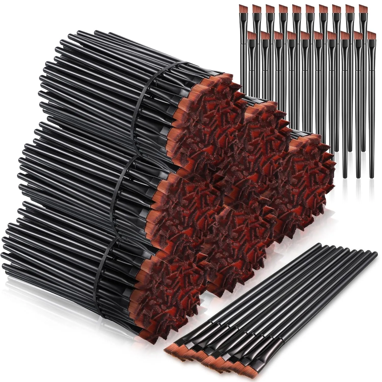 400 Pcs Disposable Angled Eyebrow Brushes Bulk Multi Function Brow Brushes Portable Eye Makeup Applicators Eye Beauty Cosmetic Tool for Women Esthetician Supplies