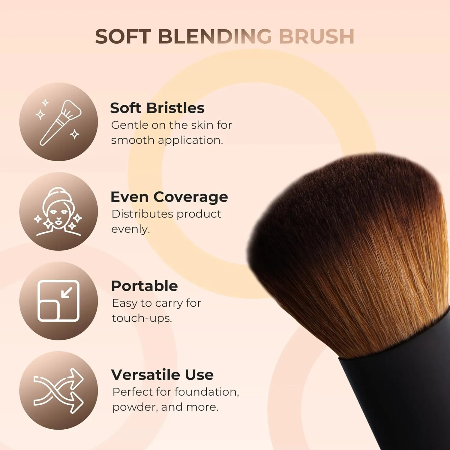 4pc Full Size Kit (Light Tan) Mineral Makeup Matte Translucent Loose Foundation   Kabuki Brush   Concealer   Finishing Setting Powder   Bare Face Full Coverage SPF 30 All Skin Types Waterproof