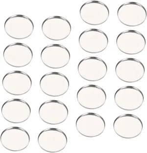 50Pcs Round Eyeshadow Pans Empty Makeup Palettes Compact Storage Plates for Cosmetics Portable and Durable Makeup Storage for Travel and Daily Use