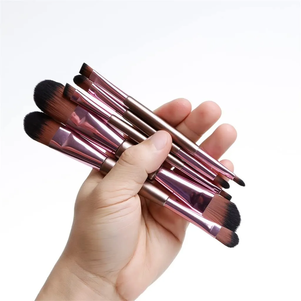 5pcs Ended Makeup Brushes Rose Golden Cosmetics Brushes Eyebrow Powder Lips Shadows Make Up Tools Kit