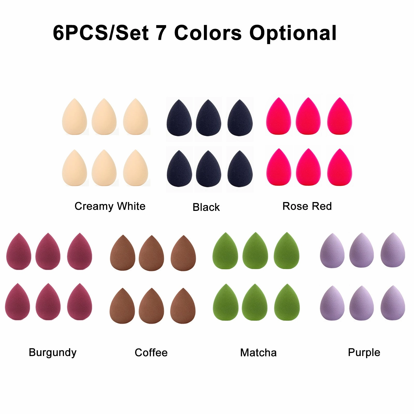 6 Pack/Set Makeup Spong