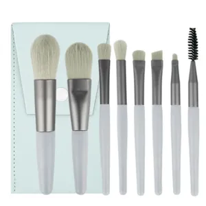 8 mini makeup pcs Convenient travel powder eye shadow brush Multi functional beauty tools(E)(D,8pcs)