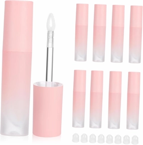 8 Pcs 3ml Cute Gradient Lip Gloss Tubes with Wand Applicator Empty Containers for DIY Lip Care Bulk Lip Gloss Tubes for Cosmetics and Personal Use
