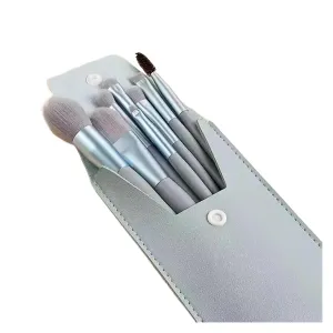 8pcs Professional Makeup Brush Set Cosmetic Powder Eye Shadow Foundation Blush Blending Concealer Beauty Make Up Tool Brochas(Blue with bag)