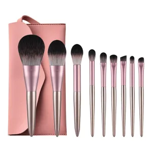 9 Pcs Makeup Brush Set Honey Powder Set Brush Beginner Makeup Tools