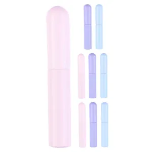 9 Pcs Portable Silicone Lip Brush Set with Caps Versatile Applicators for Lipstick Concealer Soft Round Head Brushes for Smooth Application for Makeup Enthusiasts