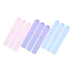 9 Pcs Silicone Lip Brush Set with Lids Travel Friendly Makeup Tools for Lipstick Application Blending and Concealing Soft Gentle Design for Smooth Application