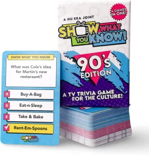 90's TV Edition Trivia Card Game for The Culture, Taboo Style   Charades. Fun Trivia for Adult Game Nights and Family Gatherings
