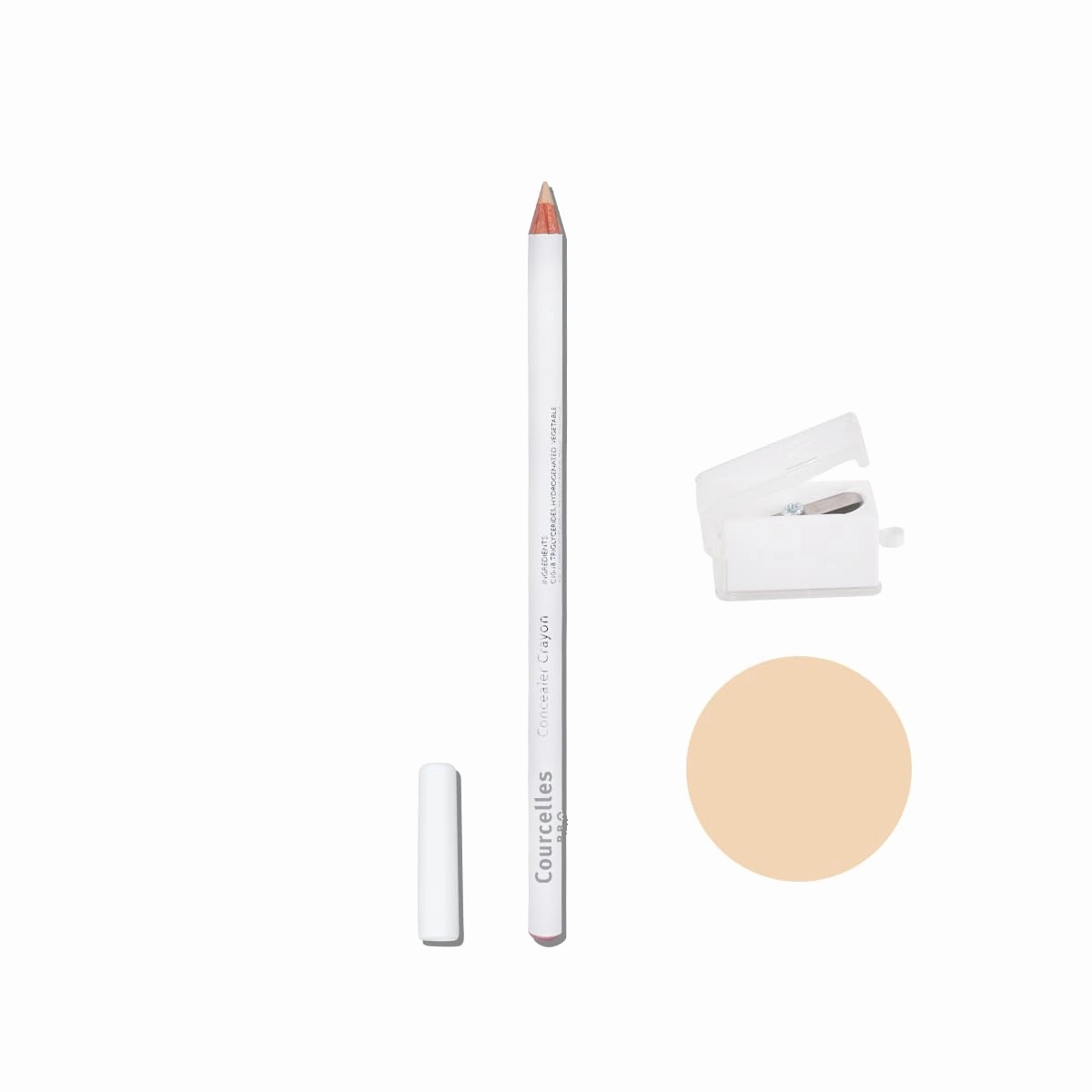 [K-Beauty Makeup] Courcelles Concealer Pencil CC700/CC800, Soft type-Natural Cover, light beige/natural beige (CC800-Natural Beige Sharpener)