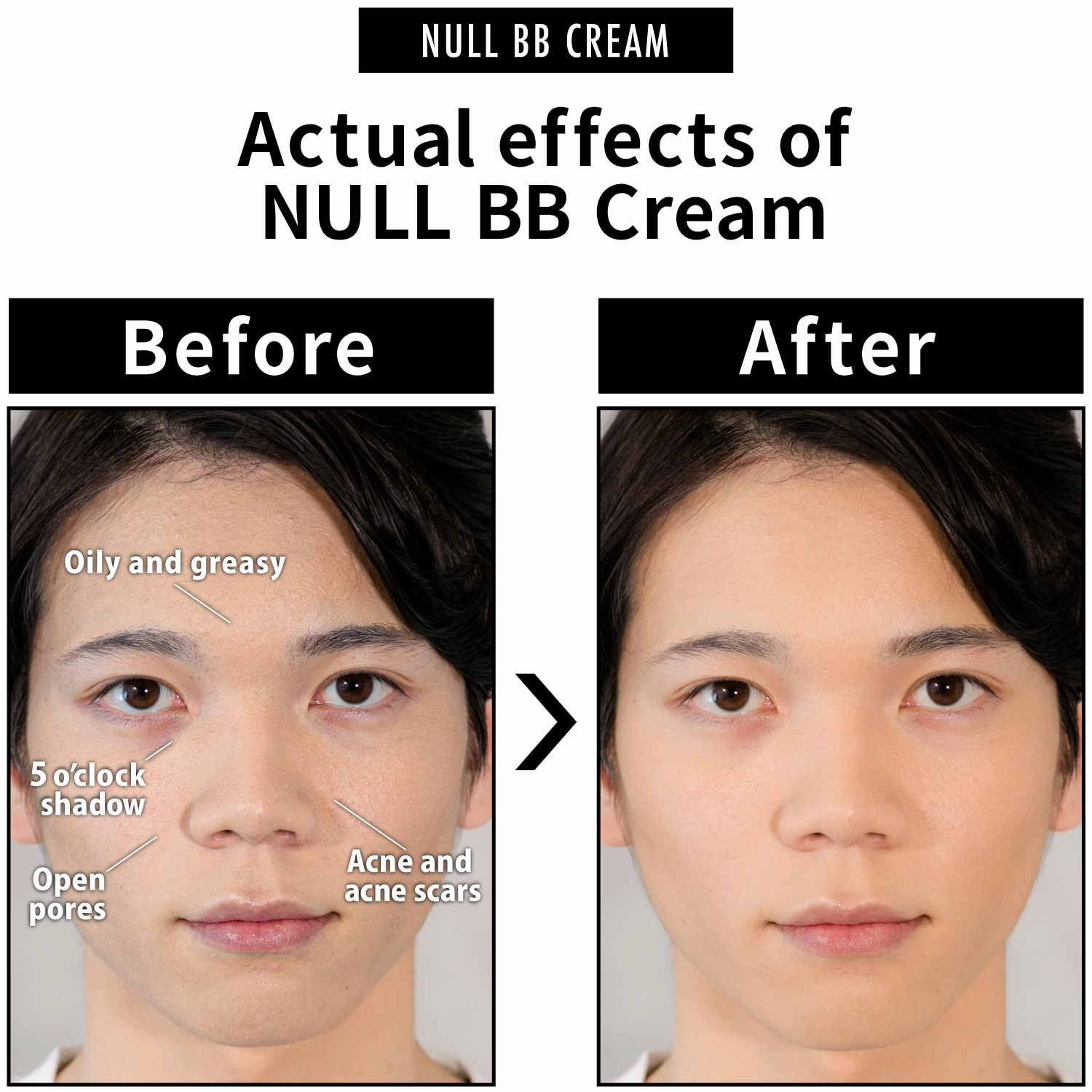 [Matte Finish] NULL mens BB Cream, Mens concealer, Tinted Moisturizer broad spectrum SPF30 PA  , CC cream, Revitalising Nourishing Tone Up Cream, Natural Cover, 0.7oz Made in Japan (Light Ochre)