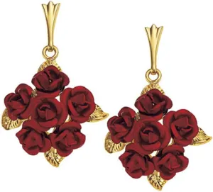 A Dozen Roses Earrings - Rose Earrings - Rose Gifts for Women - Rose Jewelry for Her #8355-0053