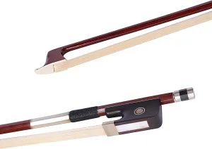 ADM 1/2 Size Student Cello Bow, Well Balanced Handmade Brazilwood Classic Cellos Bow Light Weight with Horsehair, Ebony Frog for Beginners