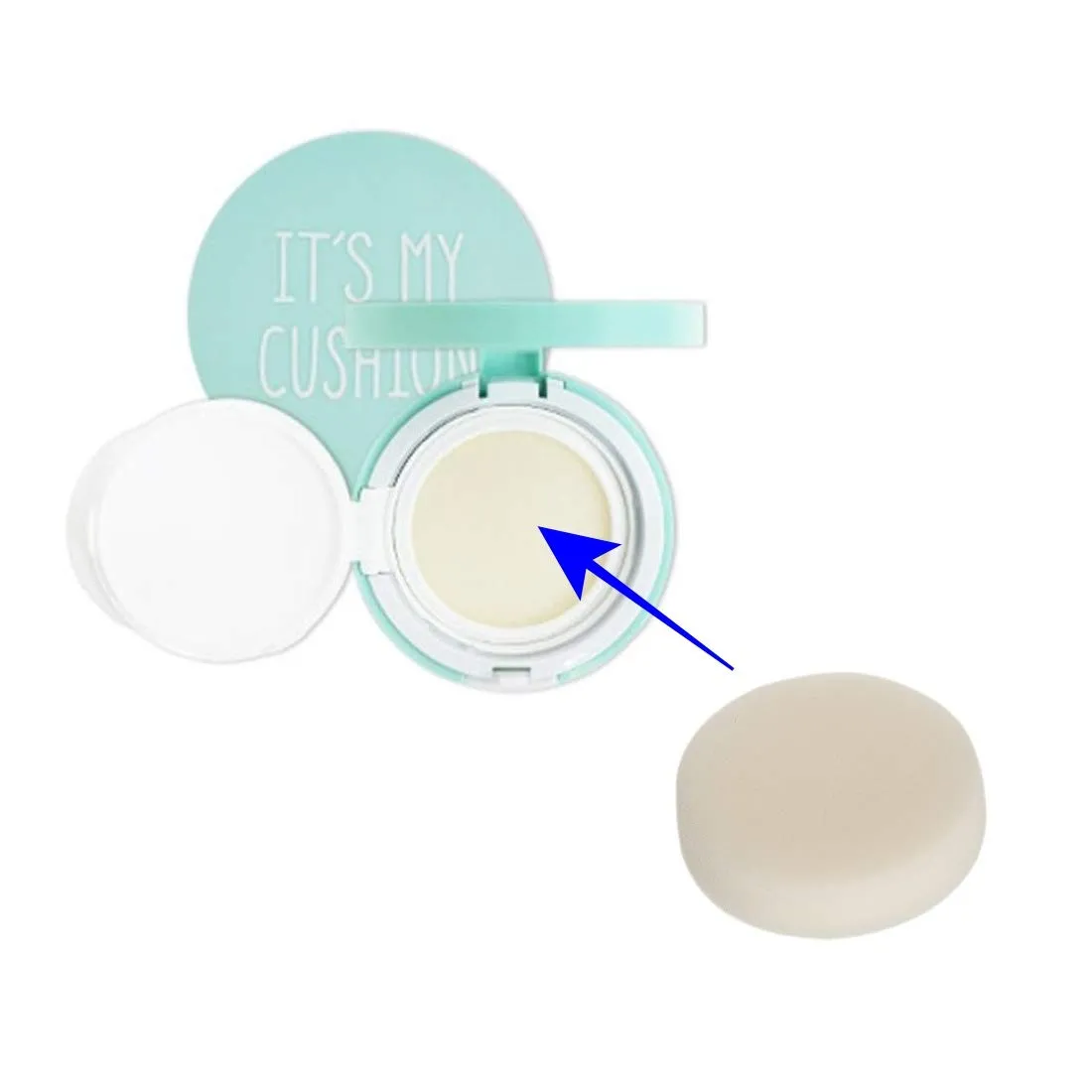 Air Cushion Puff Makeup Sponge - Ultra Soft for Liquid Foundation, BB Cream, Concealer, Powder - Reusable and Easy to Clean - Korean Beauty by It's My Cushion (10 pcs Sponge)