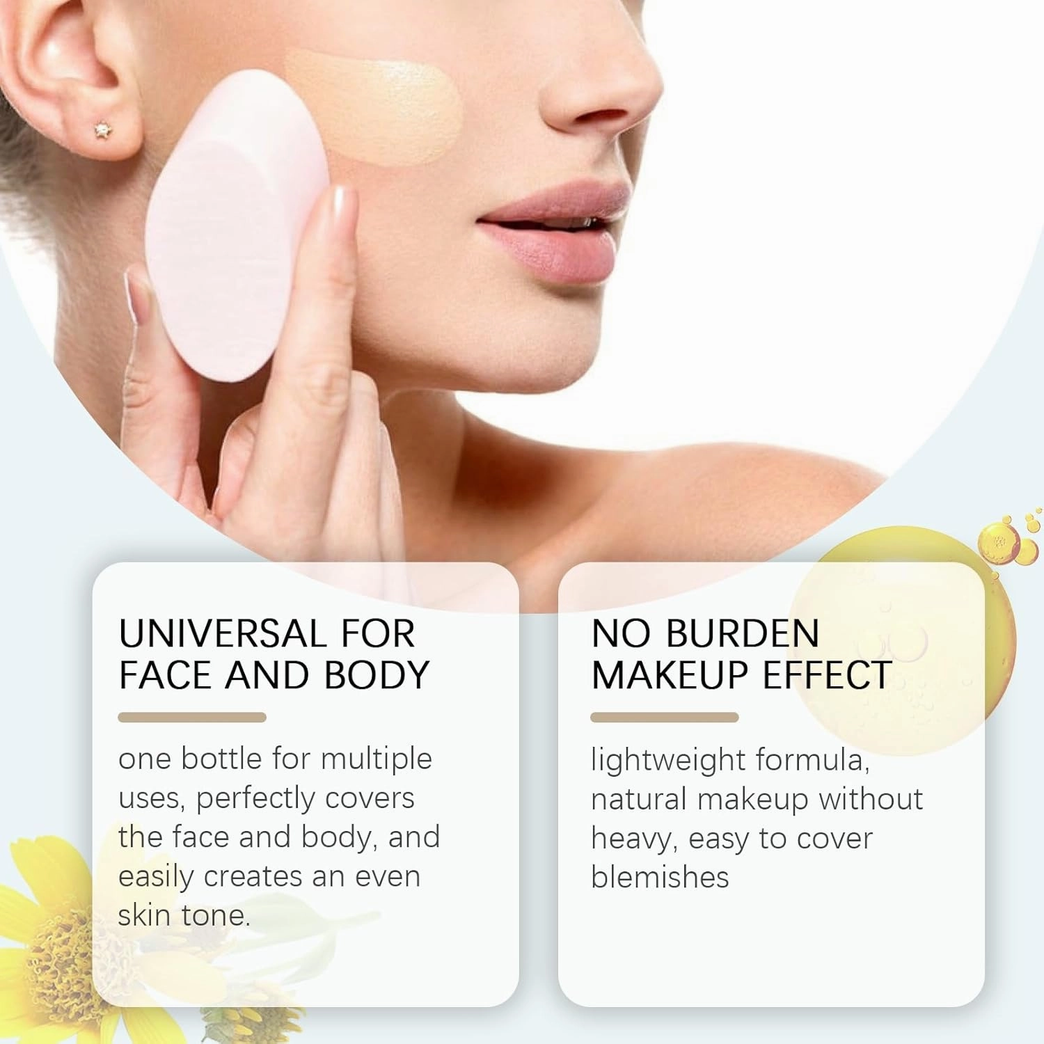 All-Over Complexion Perfector, Hydrating Full Coverage,Concealer Evens Skin Tone Waterproof and Sweat-Proof Long-Lasting and Non-fading Makeup (1pcs)