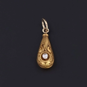 Antique 10k Gold & Pearl Pendant | Antique Pin Conversion
