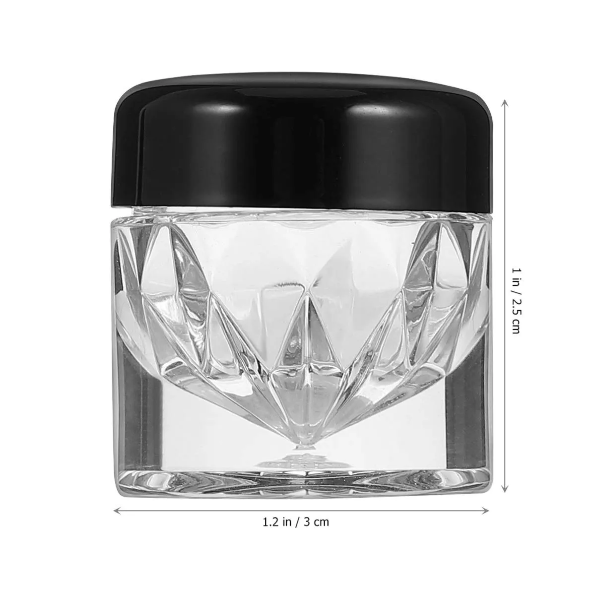 ARTIBETTER 10pcs 3ML Mini Empty Loose Bottle Loose Container Eye- shadow Bottle Box Concealer Dispenser Case with 12 Holes Sifter and Lids (Black)
