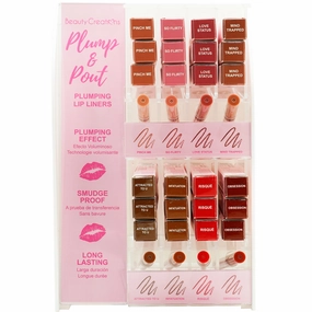 Beauty Creations Plump & Plump Lipliner - Wholesale Display 48 Units (PPLLWD-PT)