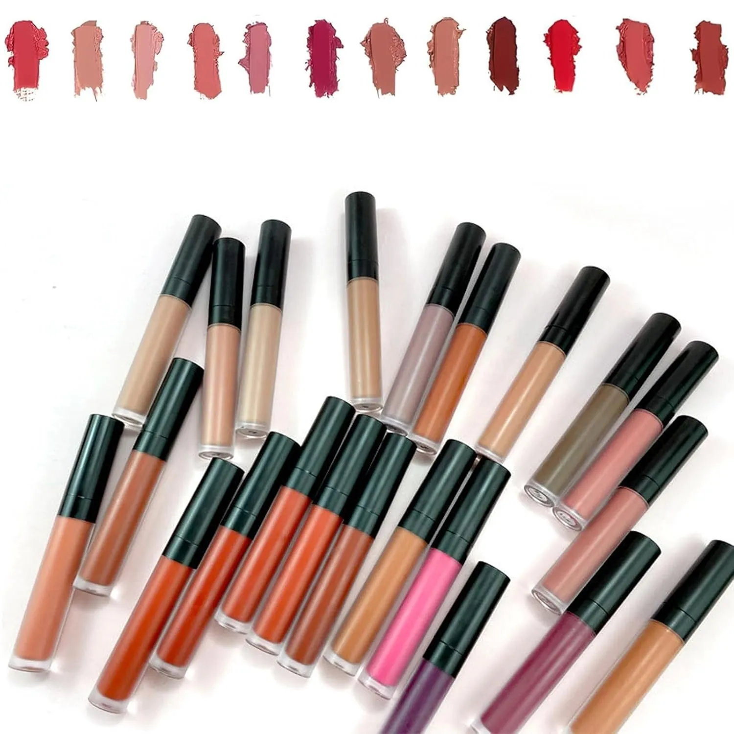 Beryse Lip Stain Oil, Cream Texture Lipstick, Long-Lasting Moisturizing Matte Lip Oil Non-Stick to Cup Non-Fading (7PCS)