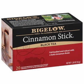 Bigelow Tea Cinnamon Stick Black Ceffeinated Bags, 20 Count, Pack of 6