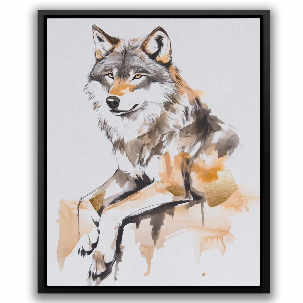 Blush and Gold Wolf