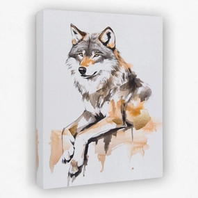 Blush and Gold Wolf