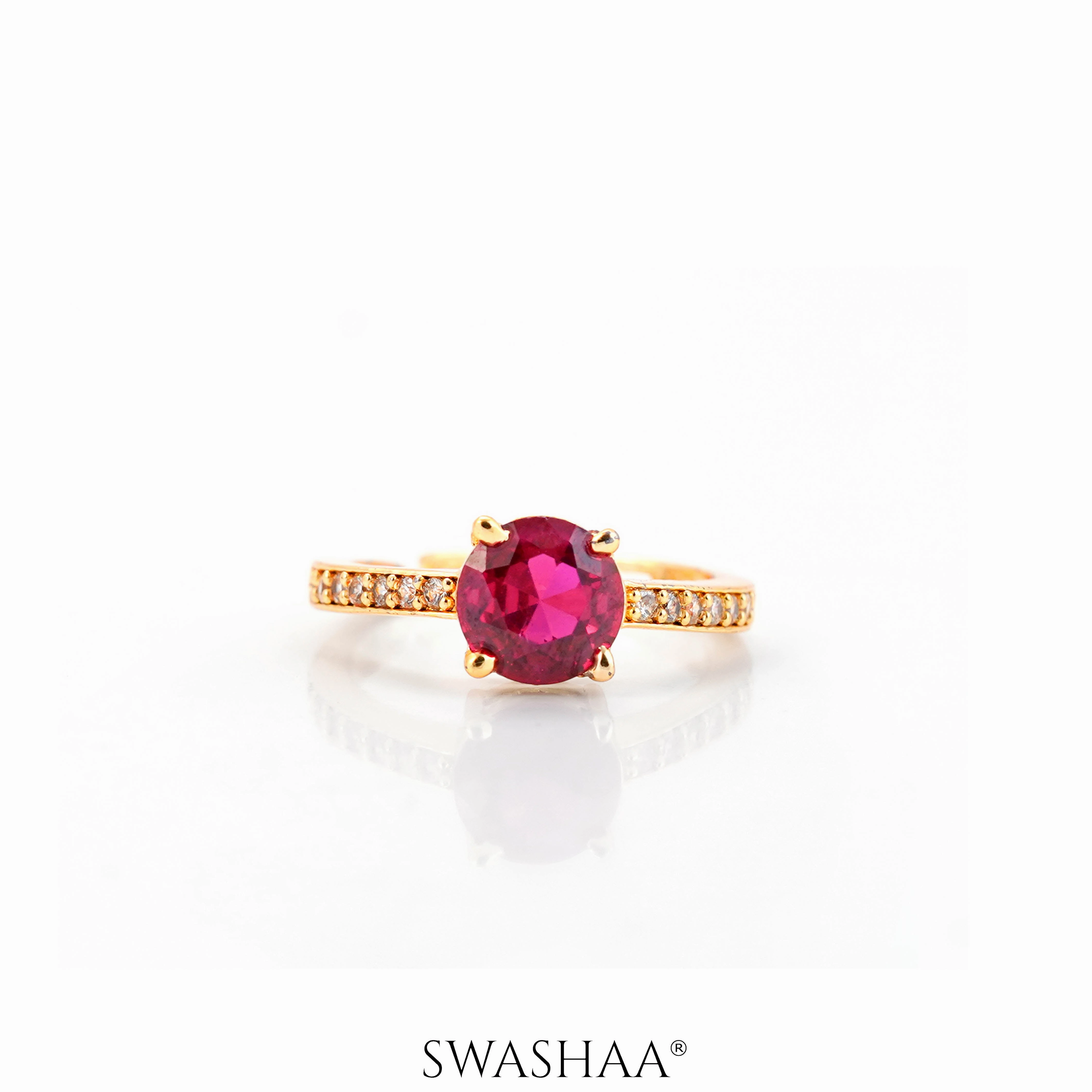 Blush Radiance 18K Gold Plated Ring