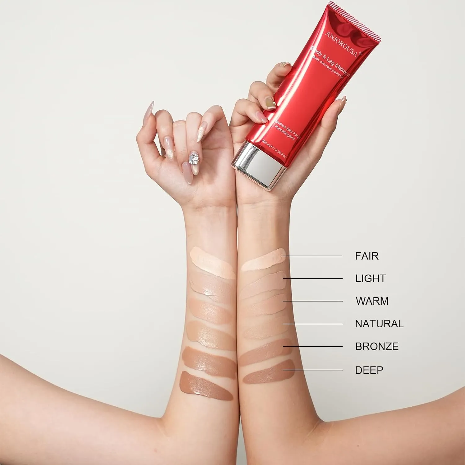 Body Coverage Perfector - Tattoo Cover Up Makeup,Body Foundation,Waterproof No Transfer Leg & Body Makeup (Light)