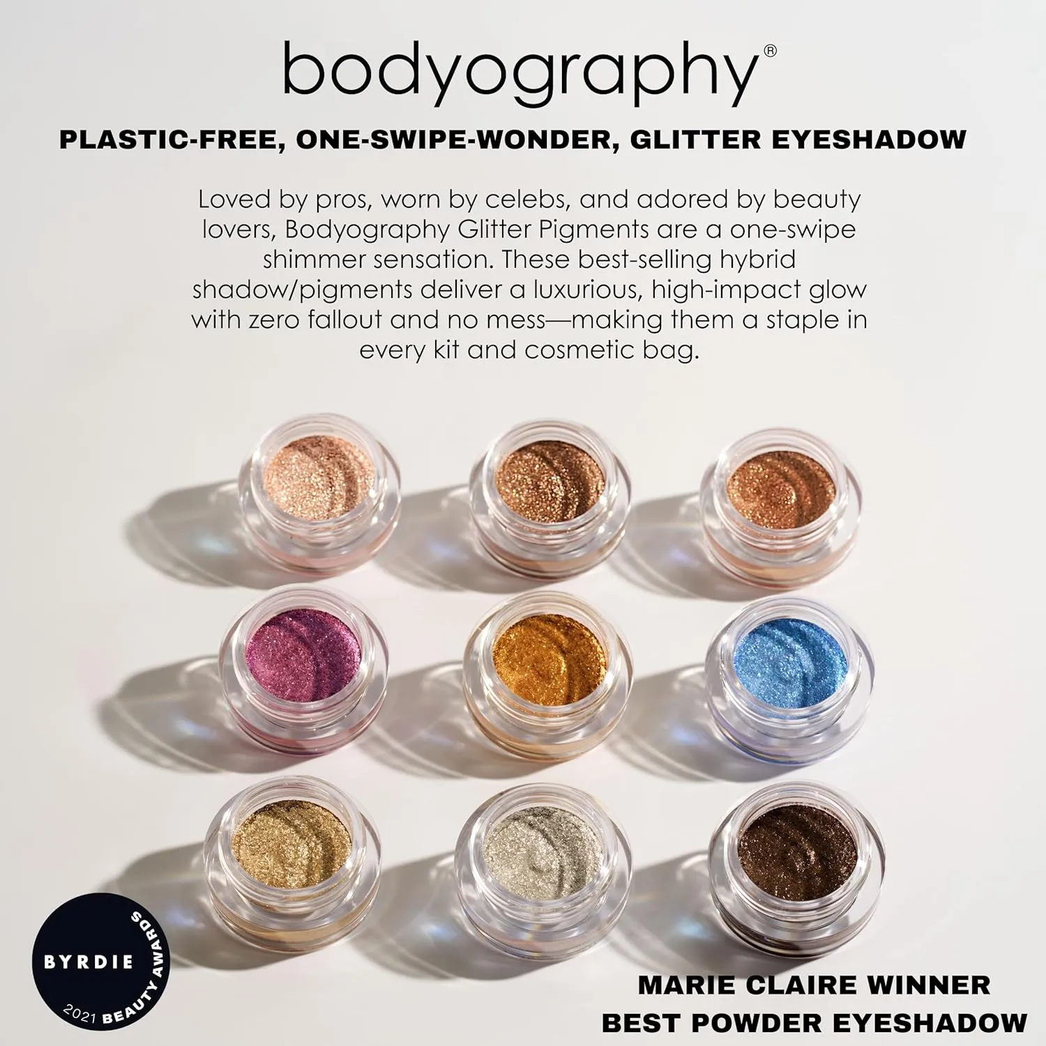 Bodyography Glitter Pigment - Stellar Rose Gold Copper for Women - 0.105 oz Eye Shadow
